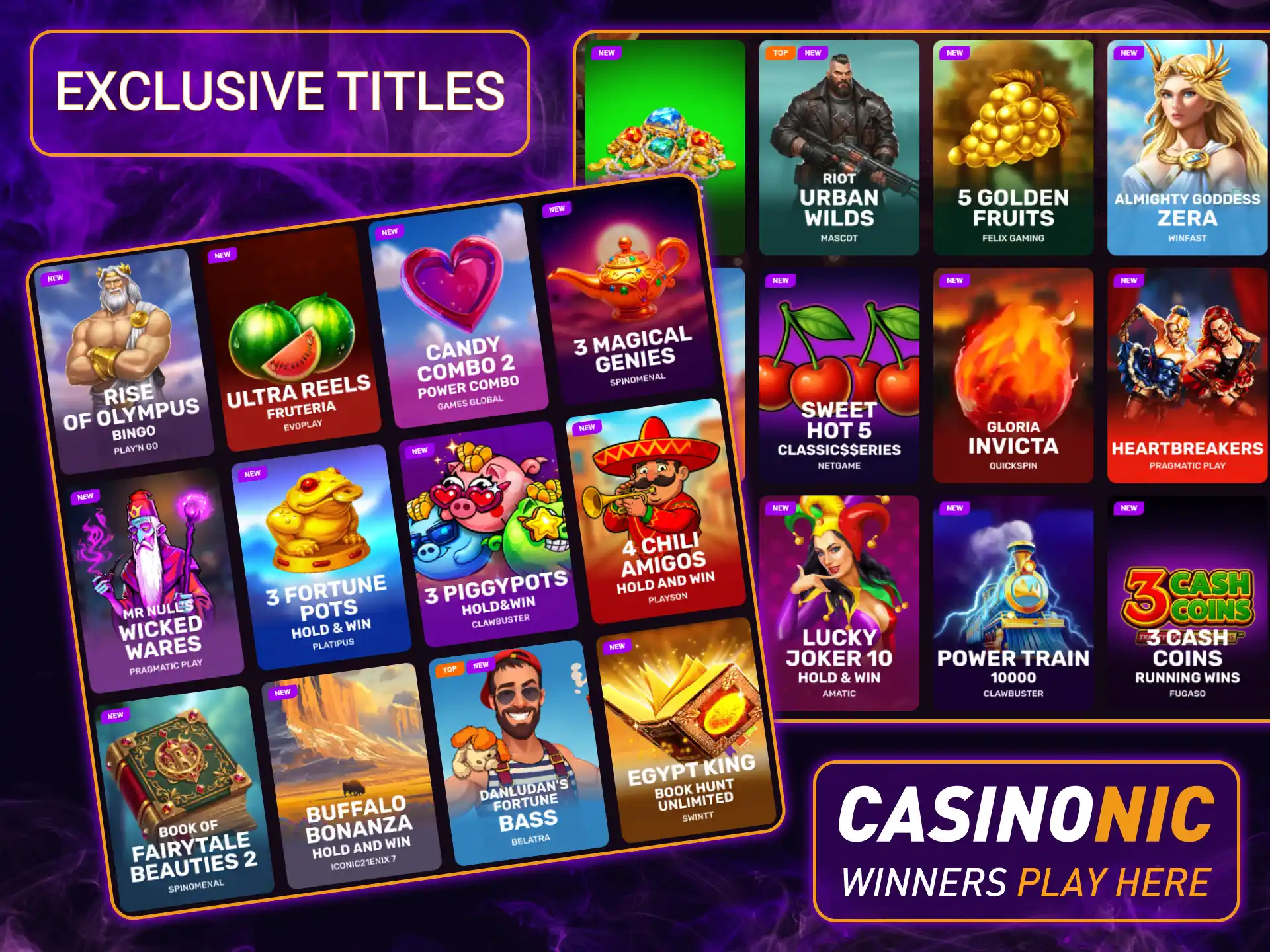 Explore exclusive titles and features found only on Casinonic, specifically curated for the Canadian community.