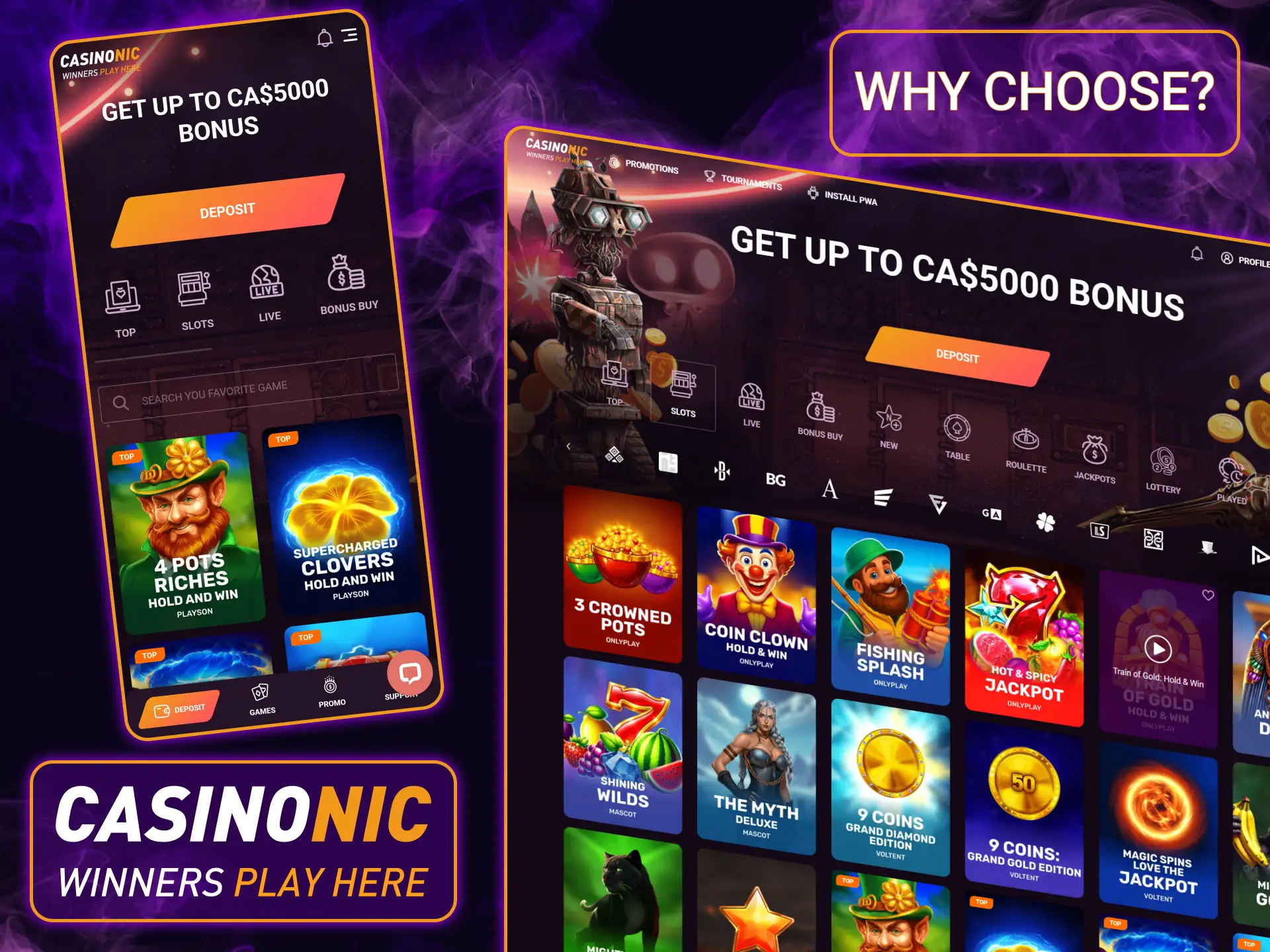 Find out why Canadian players choose Casinonic for their daily gaming.